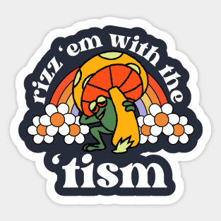 Rizz Em With The Tism Frog Sticker